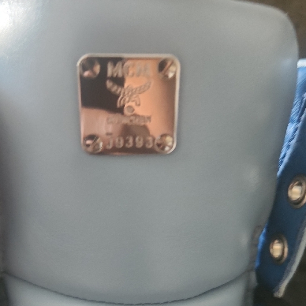 MCM Blue High-Top Sneakers - Picture 5 of 6